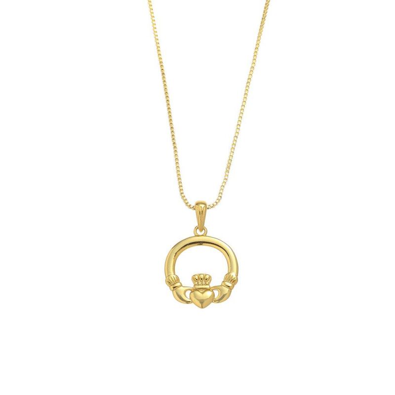 Gold Vermeil Claddagh Pendant